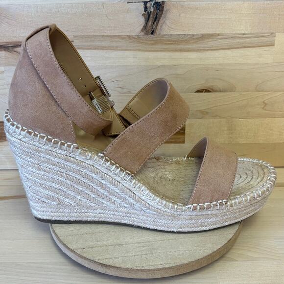 I.N.C. Catiana Platform Ankle Strap Wedge Sandals Tan Women’s 8.5 - Picture 1 of 9